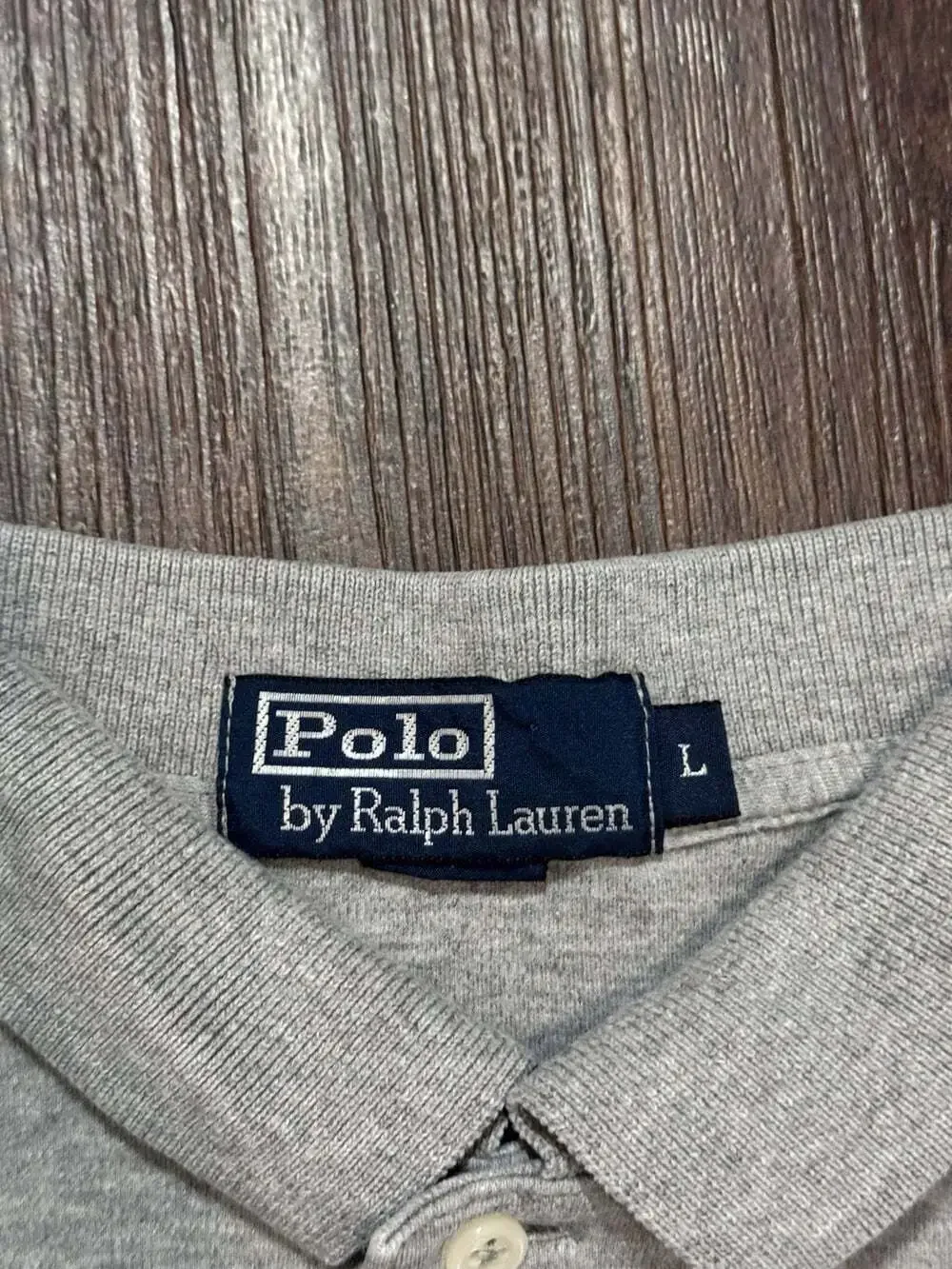 Vintage Polo Ralph Lauren Heather Grey Short Sleeve Shirt Size Large
